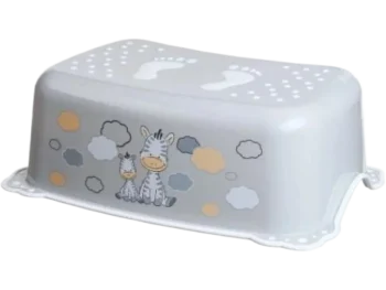 Zdjęcie produktu MALTEX Podnóżek z gumkami antypoślizgowymi Zebra, szary, sprzęt medyczny