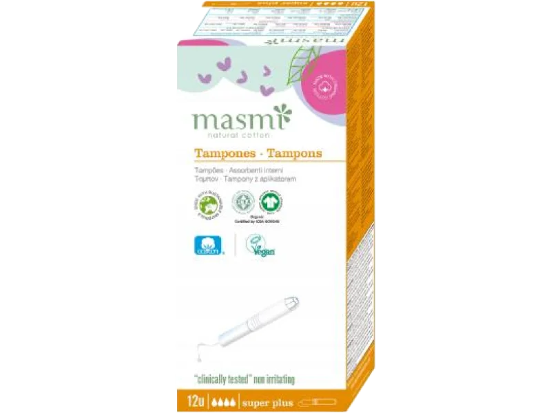 Masmi Bawełniane tampony Super Plus z aplikatorem