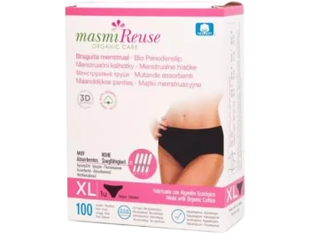Zdjęcie produktu MASMI Majtki menstruacyjne z bawełny organicznej, środki chłonne