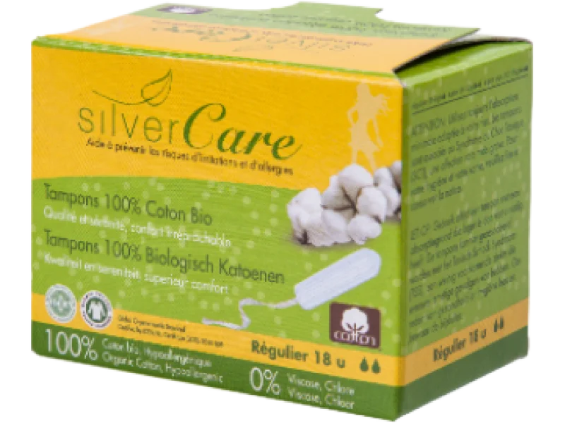 Masmi Silver Care tampony regular bez aplikatora z bawełny organicznej