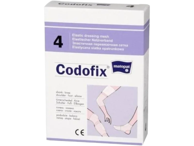 Matopat Codofix 4 Elastyczna siatka opatrunkowa na podudzie, kolano, ramię, stopę, łokieć