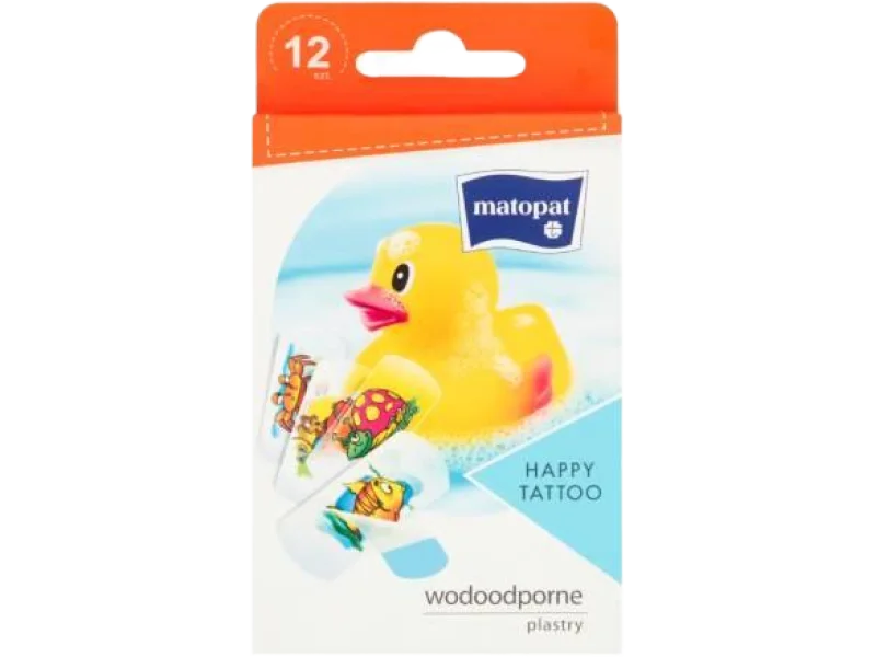 MATOPAT HAPPY TATTOO Zestaw plastrów dla dzieci, plastry