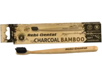 Zdjęcie produktu Mattes Rebi Dental Charcoal Bamboo Miękka bambusowa szczoteczka do zębów, sprzęt medyczny