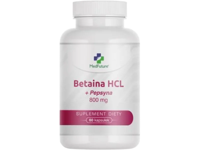 MedFuture Betaina HCL + Pepsyna, kapsułki, 800 mg