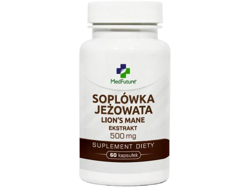 MedFuture Soplówka Jeżowata Lion’s Mane ekstrakt, kapsułki, 500 mg