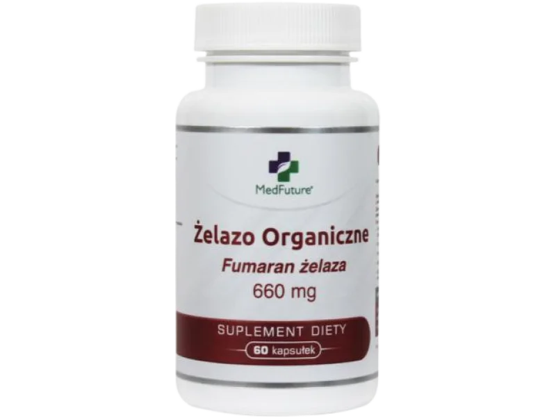 MedFuture Żelazo organiczne (Fumaran żelaza), kapsułki, 40 mg