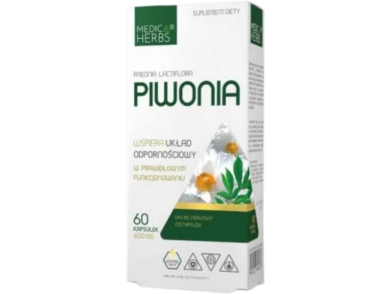 Medica Herbs Piwonia, kapsułki, 600 mg