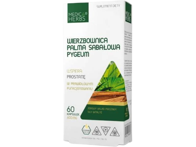 MEDICA HERBS Wierzbownica Palma sabałowa Pygeum, kapsułki