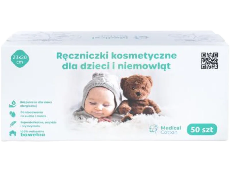 Medical Cotton ręczniczki kosmetyczne dla dzieci i niemowląt