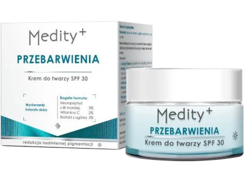 MEDITY+ PRZEBARWIENIA Krem do twarzy na dzień SPF30