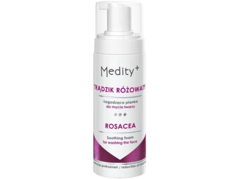 MEDITY+ TRĄDZIK RÓŻOWATY Łagodząca pianka do mycia twarzy