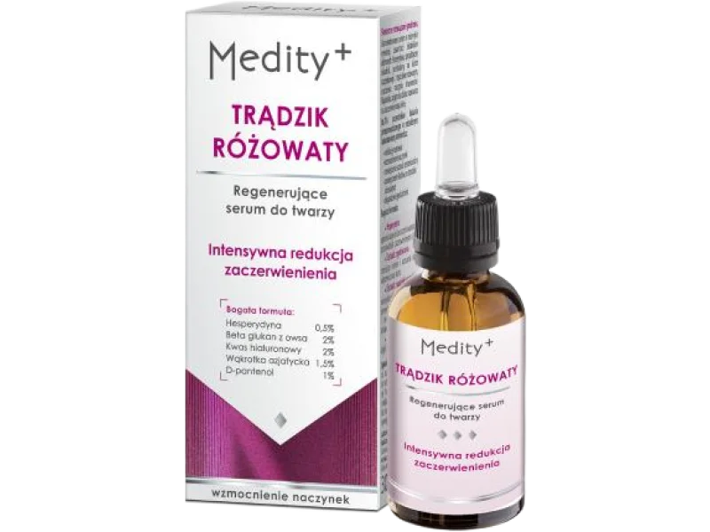 MEDITY+ TRĄDZIK RÓŻOWATY Regenerujące serum do twarzy