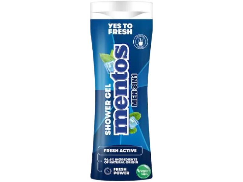 MENTOS Żel pod prysznic i szampon 2w1 FRESH ACTIVE, żel