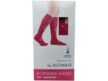 Zdjęcie produktu MICROFIBER SHADES Skarpety kompresyjne dla kobiet cherry romby