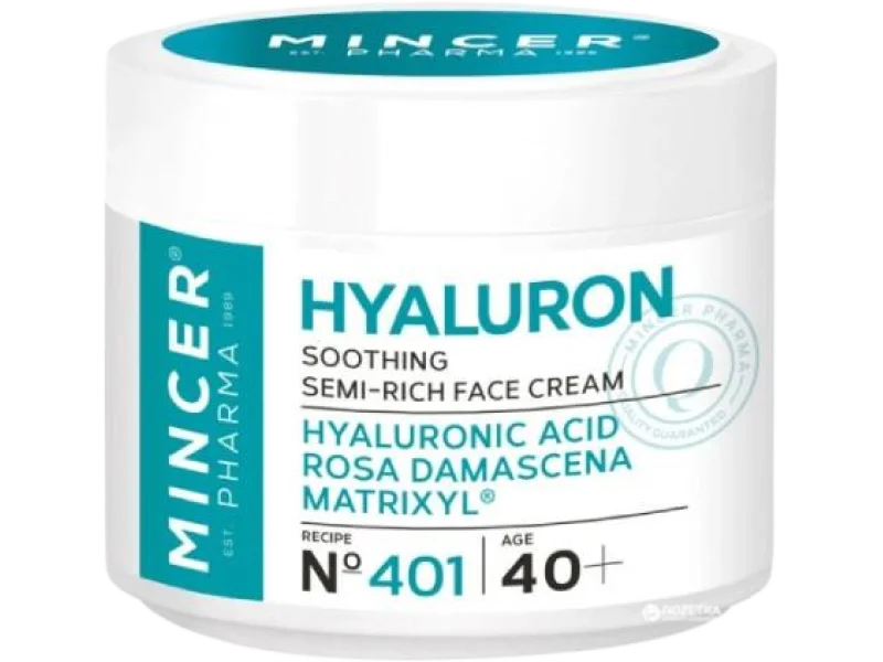 Mincer Hyaluron 401 Łagodzący krem do twarzy 40+