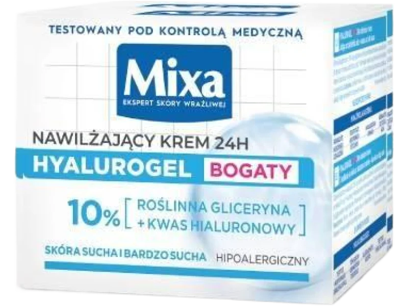 MIXA HYALUROGEL Bogaty krem nawilżający