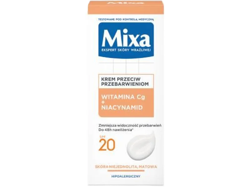 MIXA Lab Radiance Fluid krem do twarzy z witaminą C i SPF20 przeciw przebarwieniom