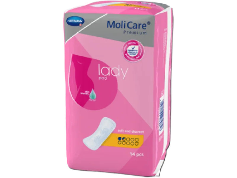 MoliCare Premium Lady Pad 1,5 kropli Wkładki anatomiczne chłonne, wkładki urologiczne