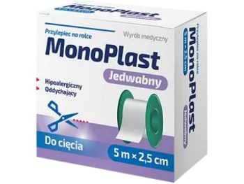 Zdjęcie produktu MonoPlast Jedwabny Przylepiec na rolce do cięcia