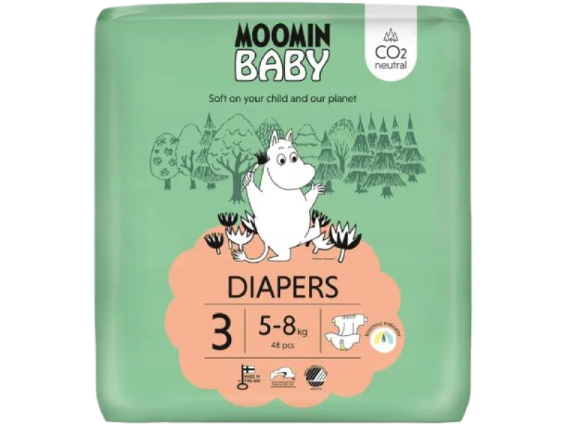 MOOMIN BABY Diapers Pieluszki ekologiczne 3, pieluchomajtki