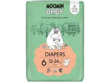 MOOMIN BABY Diapers Pieluszki ekologiczne 6 (12-24kg), pieluchomajtki