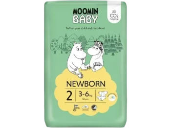 Zdjęcie produktu MOOMIN BABY Newborn pieluszki ekologiczne, 3-6 kg, pieluchy