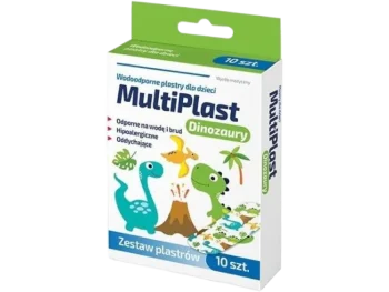 Zdjęcie produktu MultiPlast Dinozaury Zestaw plastrów wodoodpornych, plaster