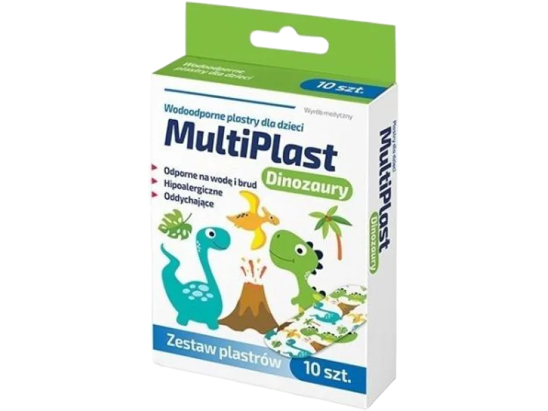 MultiPlast Dinozaury Zestaw plastrów wodoodpornych, plastry