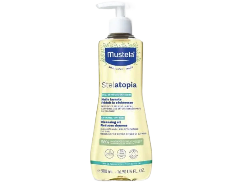 MUSTELA Stelatopia Olejek myjący od 1. dnia życia do stosowania przy atopowym zapaleniu skóry
