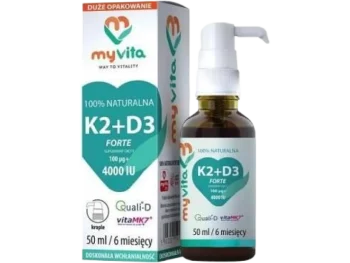Zdjęcie produktu MyVita Krople Witamina K2+D3 Forte, 100 mcg + 100 mcg