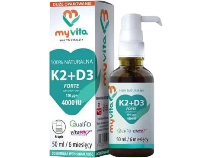 MyVita Krople Witamina K2+D3 Forte, 100 mcg + 100 mcg