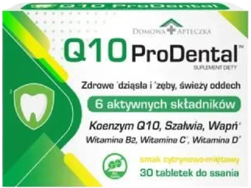 Q10 ProDental smak cytrynowo-miętowy, tabletki do ssania