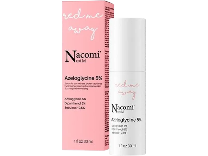 NACOMI Next Level Azeloglicyna 5% + Witamina B6 Serum kojące do cery naczynkowej z trądzikiem różowatym, 5%