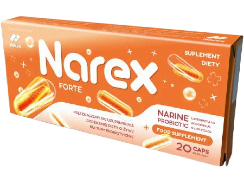 Narex Forte, kapsułki, 2,7 x 10⁸ CFU