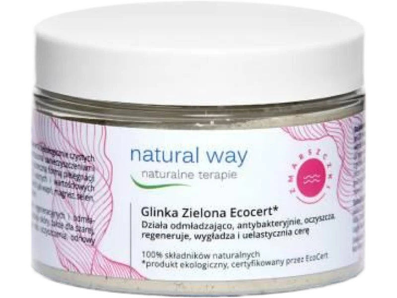 NATURAL WAY Glinka zielona Ecocert Na Zmarszczki, proszek
