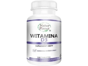 Zdjęcie produktu NaturPlanet Witamina D3 2000 IU, tabletki, 2000 IU