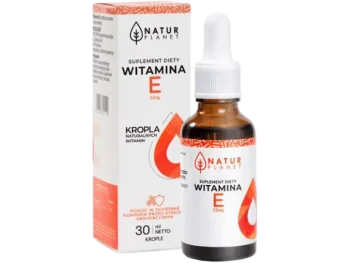 Zdjęcie produktu NaturPlanet Witamina E, krople, 12 mg