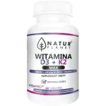 NaturPlanet Witamina K+D3 Max, tabletki, 200 µg + 100 µg
