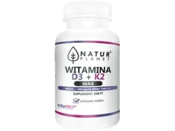 Zdjęcie produktu NaturPlanet Witamina K+D3 Max, tabletki