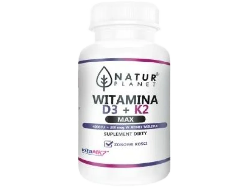NaturPlanet Witamina K+D3 Max, tabletki