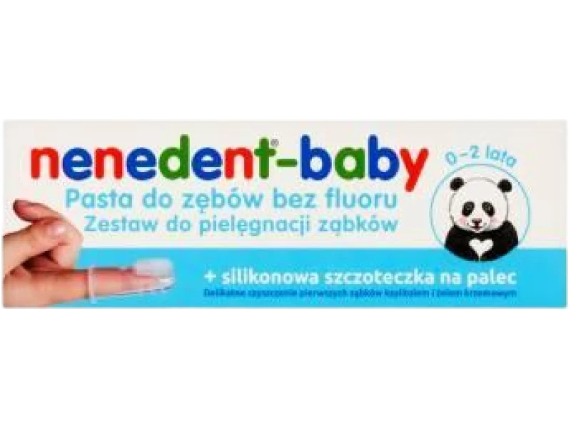 NENEDENT BABY Zestaw do pielęgnacji ząbków 0-2 lat KRÓTKA DATA 31.08.2025, pasta do jamy ustnej