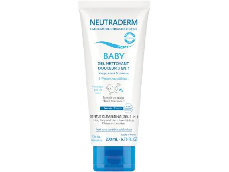 NEUTRADERM BABY Łagodny żel myjący 3w1