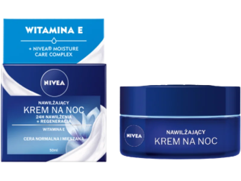 NIVEA 24H Nawilżenia + Regeneracja nawilżający krem na noc cera normalna i mieszana