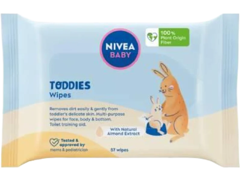 NIVEA BABY Toddies Chusteczki nawilżane, biodegradowalne