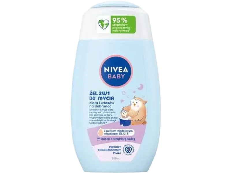 NIVEA Baby Żel do mycia ciała i włosów 2w1 Na dobranoc, żel