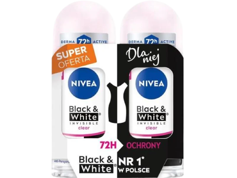 NIVEA BLACK&WHITE Invisible Clear, roll-on