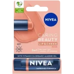 NIVEA Caring Beauty 3w1 Nude Pomadka pielęgnująca do ust SPF30