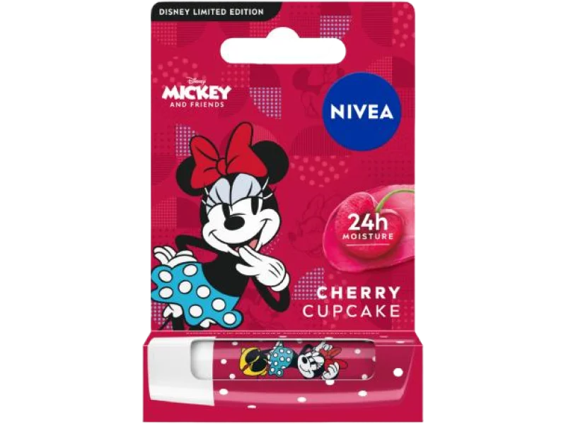NIVEA Disney Minnie Mouse Pielęgnująca pomadka do ust Cherry Cupcake