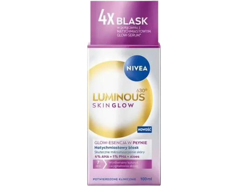 Nivea Luminous 630 Skin Glow-Esencja w płynie Peeling mikrozłuszczający