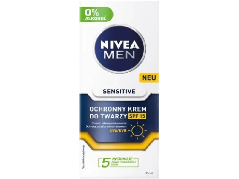 NIVEA MEN Sensitive Ochronny krem nawilżający SPF15
